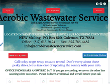 Tablet Screenshot of aerobicwastewaterservice.com